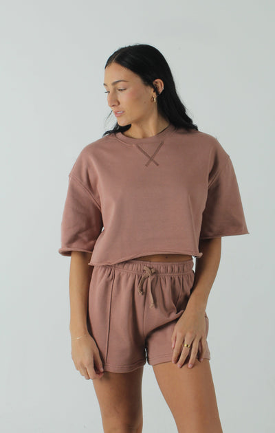 SIGNAT GEN-Women's So Cozy Short Sleeve Fleece Top