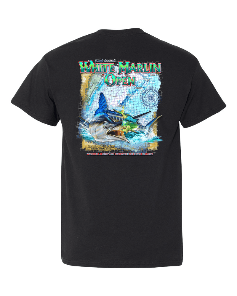 WHIMAR Unisex BLACK / S 2025 White Marlin Open Pocket Tee