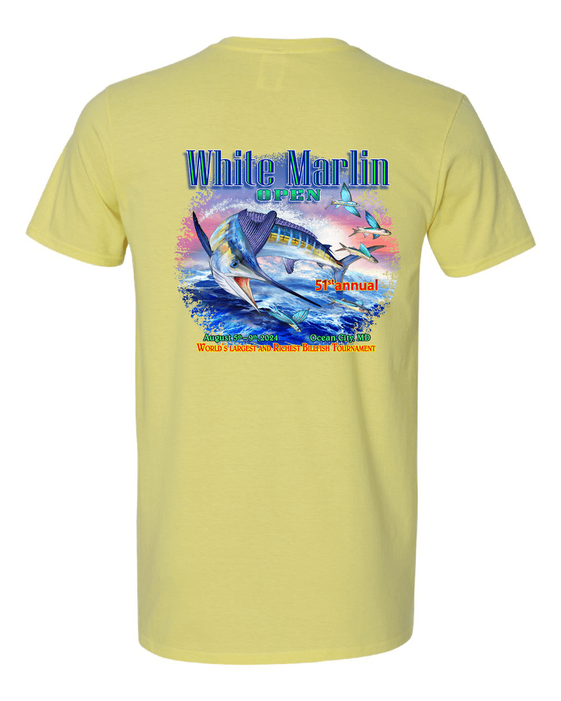WHIMAR Unisex CORNSILK / S 2024 White Marlin Open Short Sleeve Tee