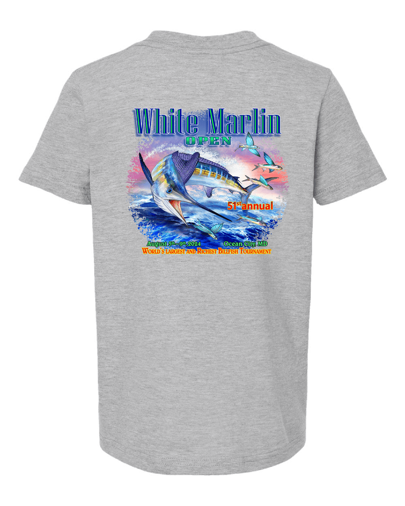WHIMAR Kids HTHR GREY / XS 2024 White Marlin Open Youth Short Sleeve Tee