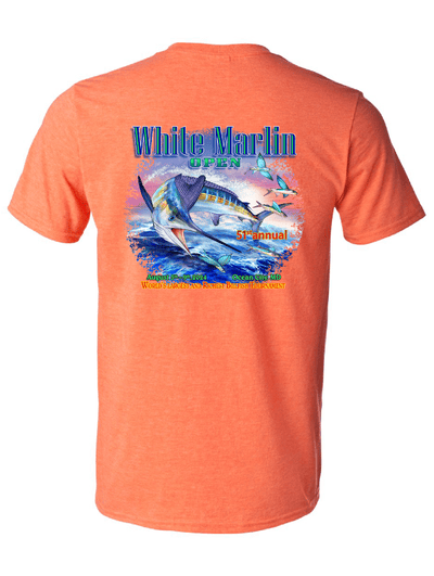 WHIMAR Unisex HTHR ORANGE / S 2024 White Marlin Open Short Sleeve Tee