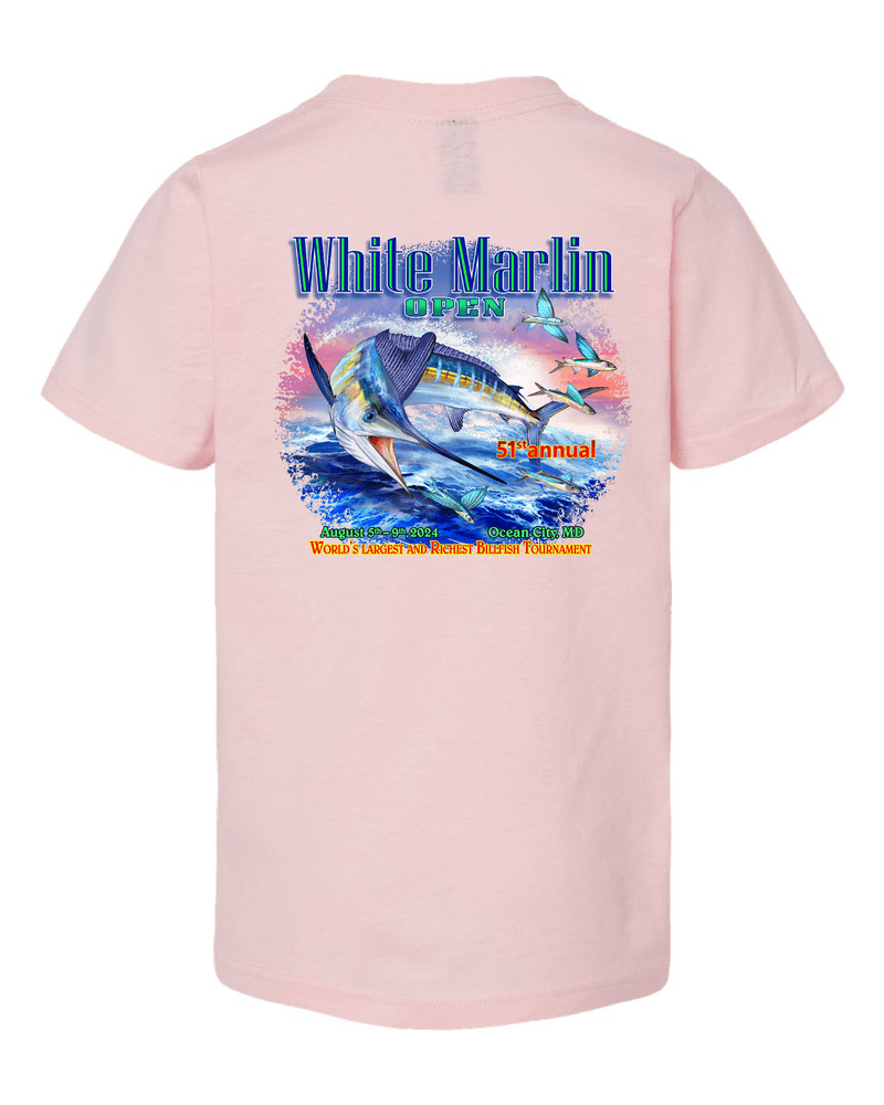 WHIMAR Kids PINK / XS 2024 White Marlin Open Youth Short Sleeve Tee