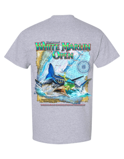 WHIMAR Unisex SP GREY / S 2025 White Marlin Open Short Sleeve Tee