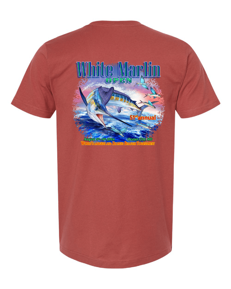 WHIMAR Unisex TERRACOTTA / S 2024 White Marlin Open Short Sleeve Tee