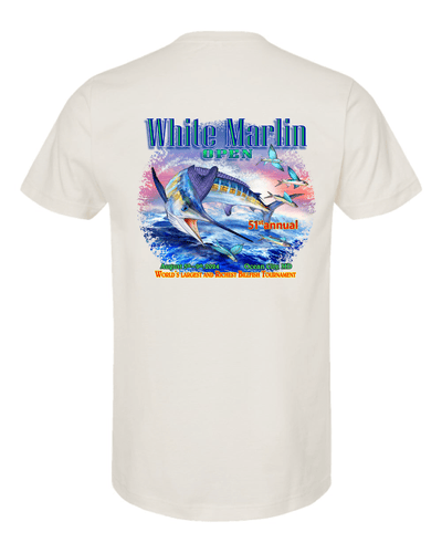 WHIMAR Unisex VINT WHITE / S 2024 White Marlin Open Short Sleeve Tee