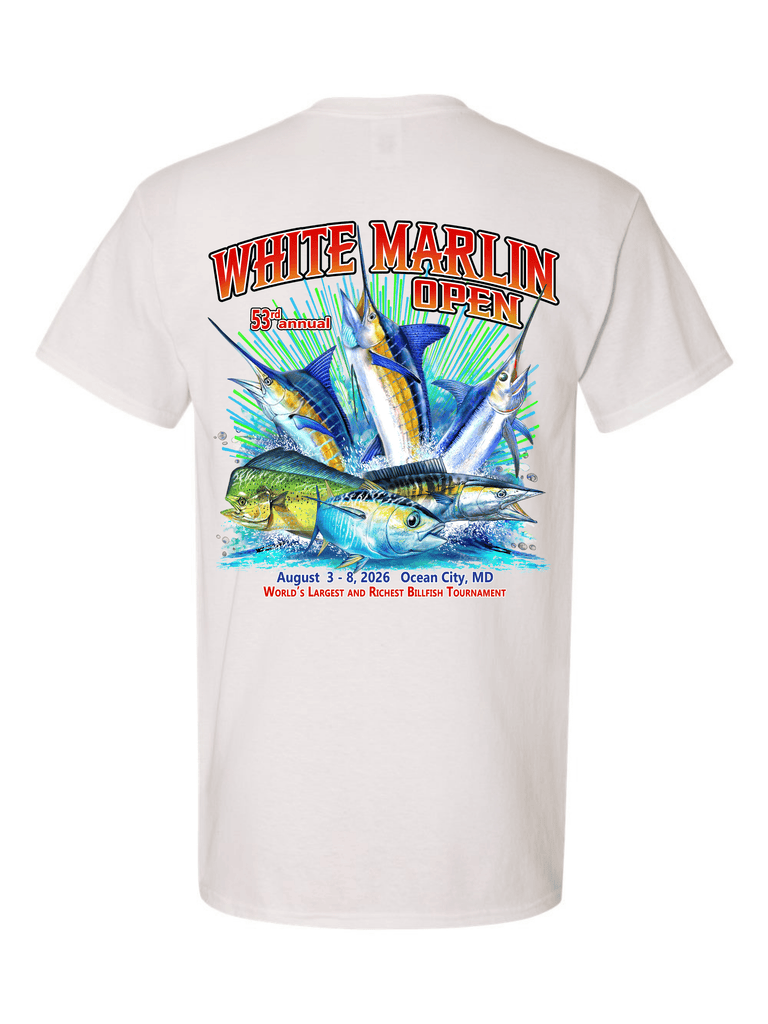 2026 White Marlin Open Pocket Tee – Quiet Storm Surf Shop