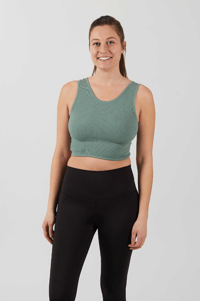 BYTOGET GEN-Women's Twist Brami Ribbed Top