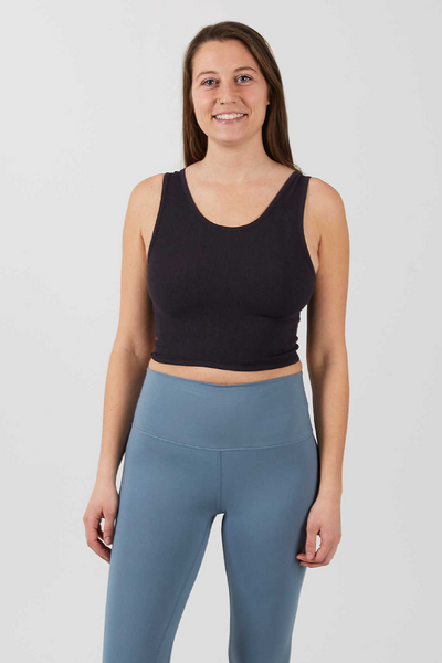 BYTOGET GEN-Women's Twist Brami Ribbed Top