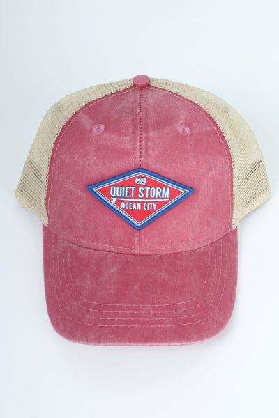 QSSS/ADAMS GEN-Men's NAUTICAL RED / OS Storm Diamond Hat