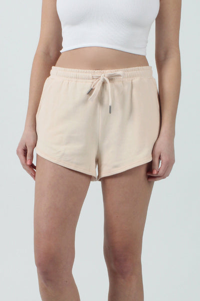 QSSS/AMBIT GEN-Women's CREAM / XS Sun Waves Fleece Shorts