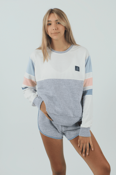 QSSS/REFLEX GEN-Women's MULTI / S Colorblock Crew Neck Sweatshirt